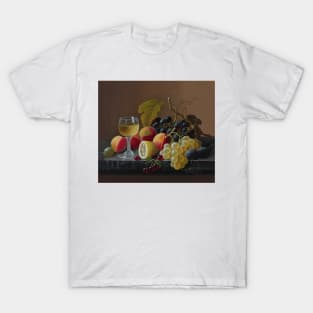 Still Life Of Fruit With Lemon by Severin Roesen T-Shirt